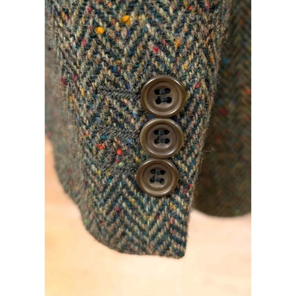Magee 40R Handwoven Donegal Tweed Blazer Pure Wool Viscose Irish Jacket